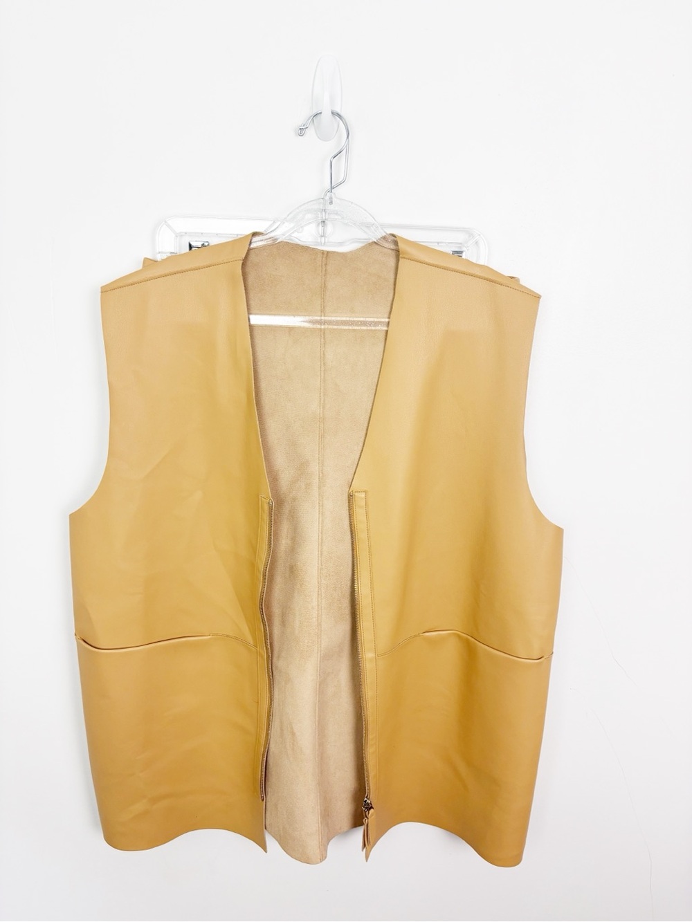 Frankie Shop Manon Faux Leather Set Shorts & Vest Set In Butter Size Large